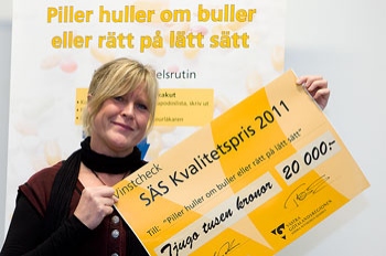 Gunnel Tenbrink mottagare av SÄS kvalitetspris 2011