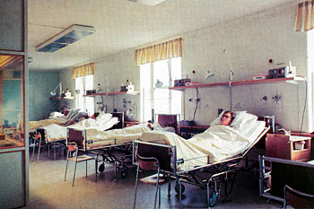 Den medicinska intensivvårdsavdelningen, MIVA, som var först i sitt slag 1966.