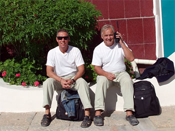 Urban Tapper och Martti Valkonen, SÄS, vid en resa till Hargeisa i Somaliland 2007. Foto: SÄS.